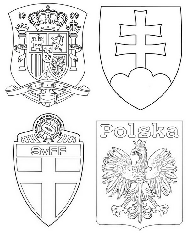coloriage groupe e espagne suede pologne slovaquie