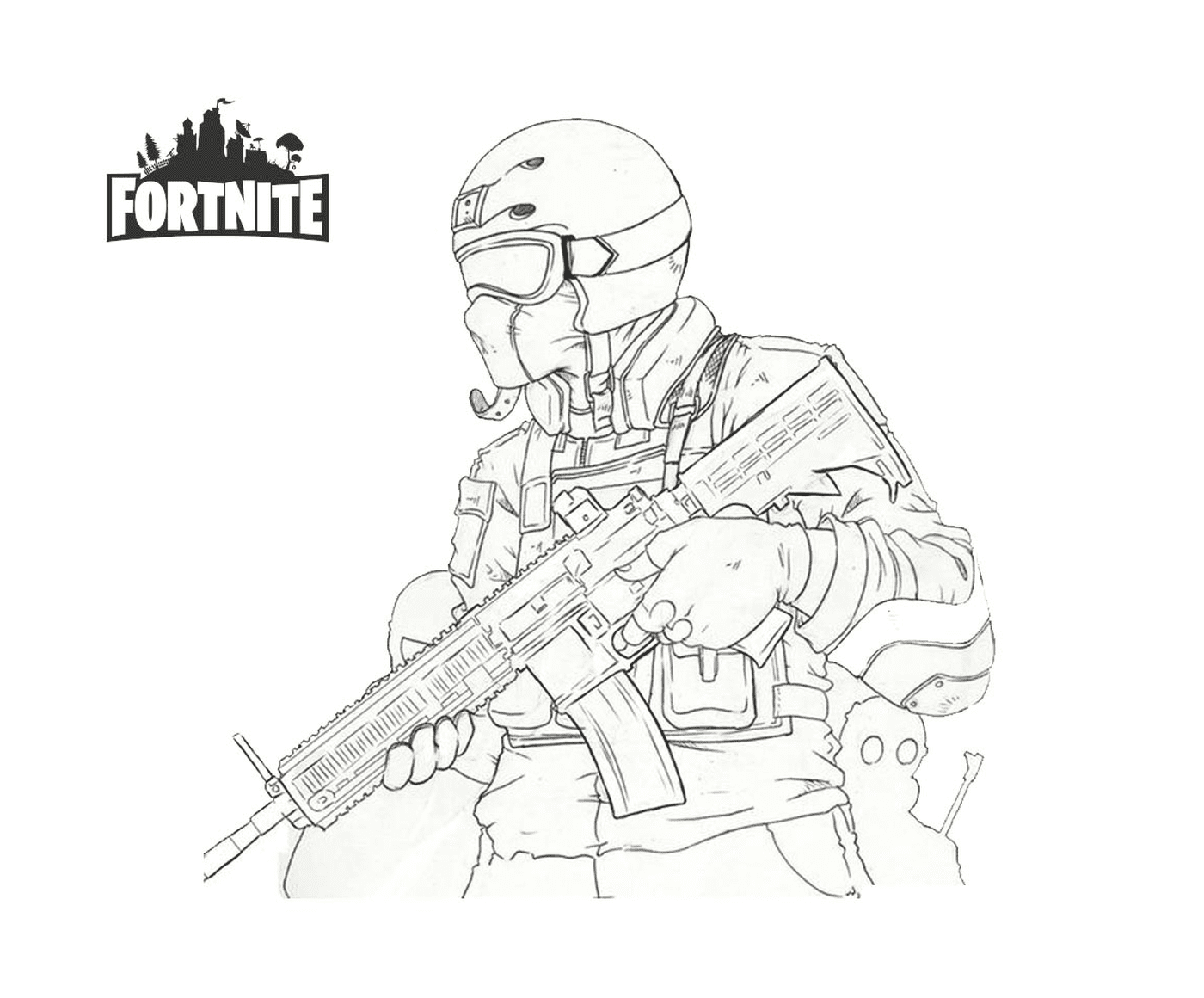 coloriage Fortnite Soldier