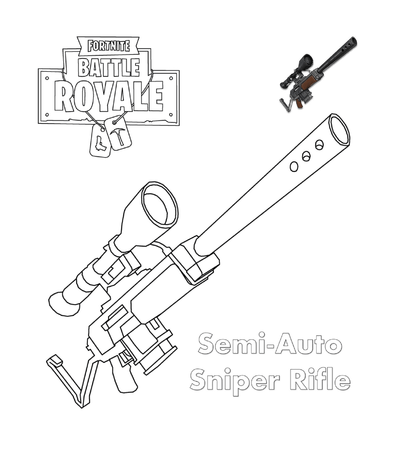 coloriage Sniper Fortnite