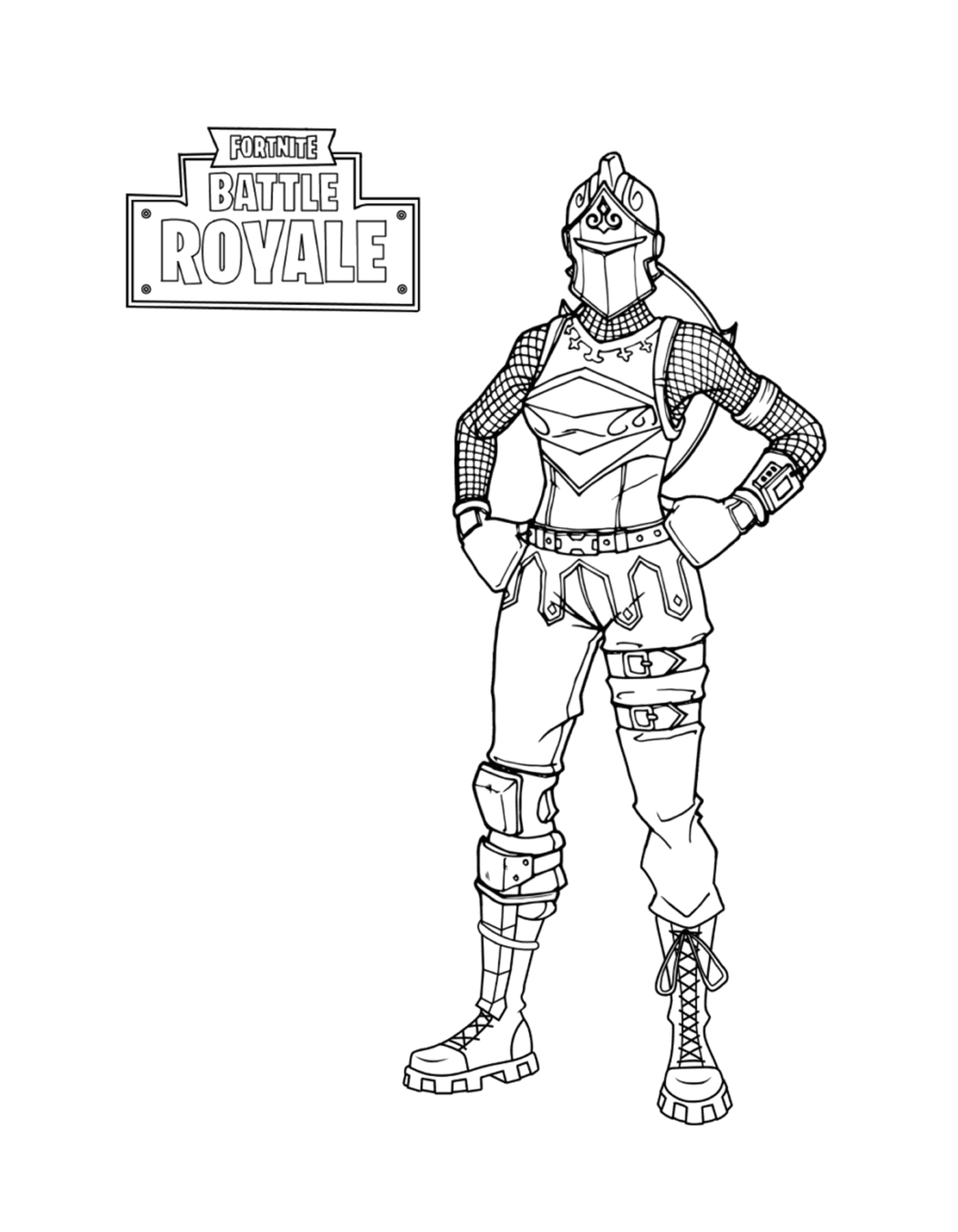 coloriage fortnite battle royale red knight
