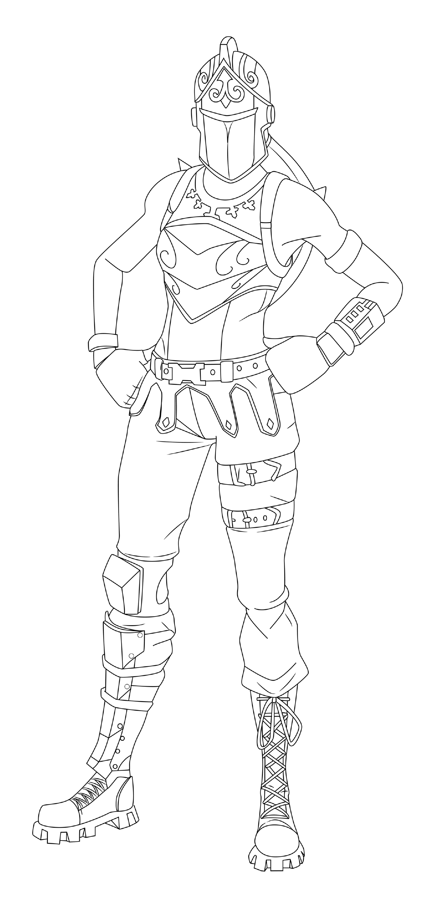 coloriage red knight fortnite skin hd
