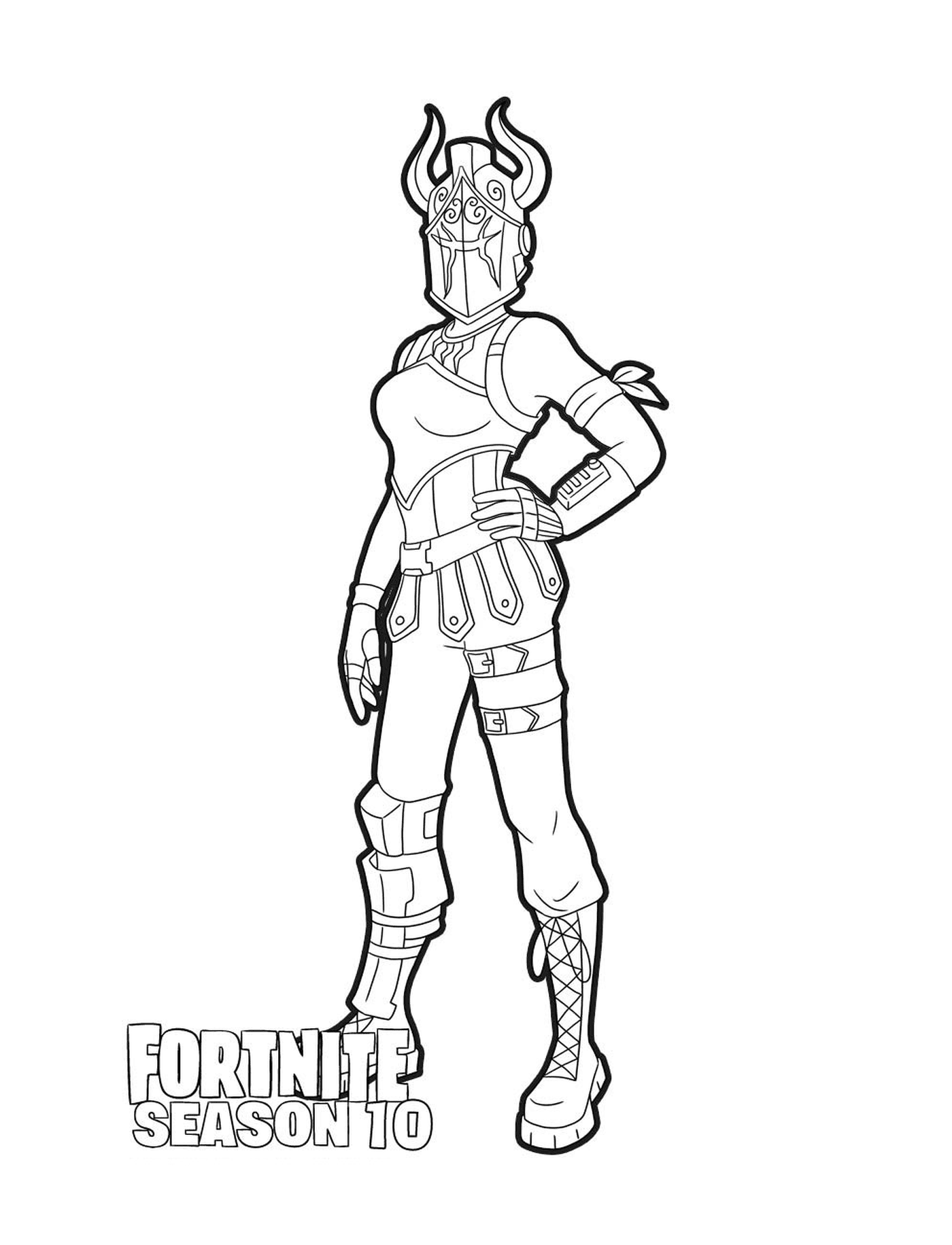 coloriage Dark Red Knight from Fortnite season 10