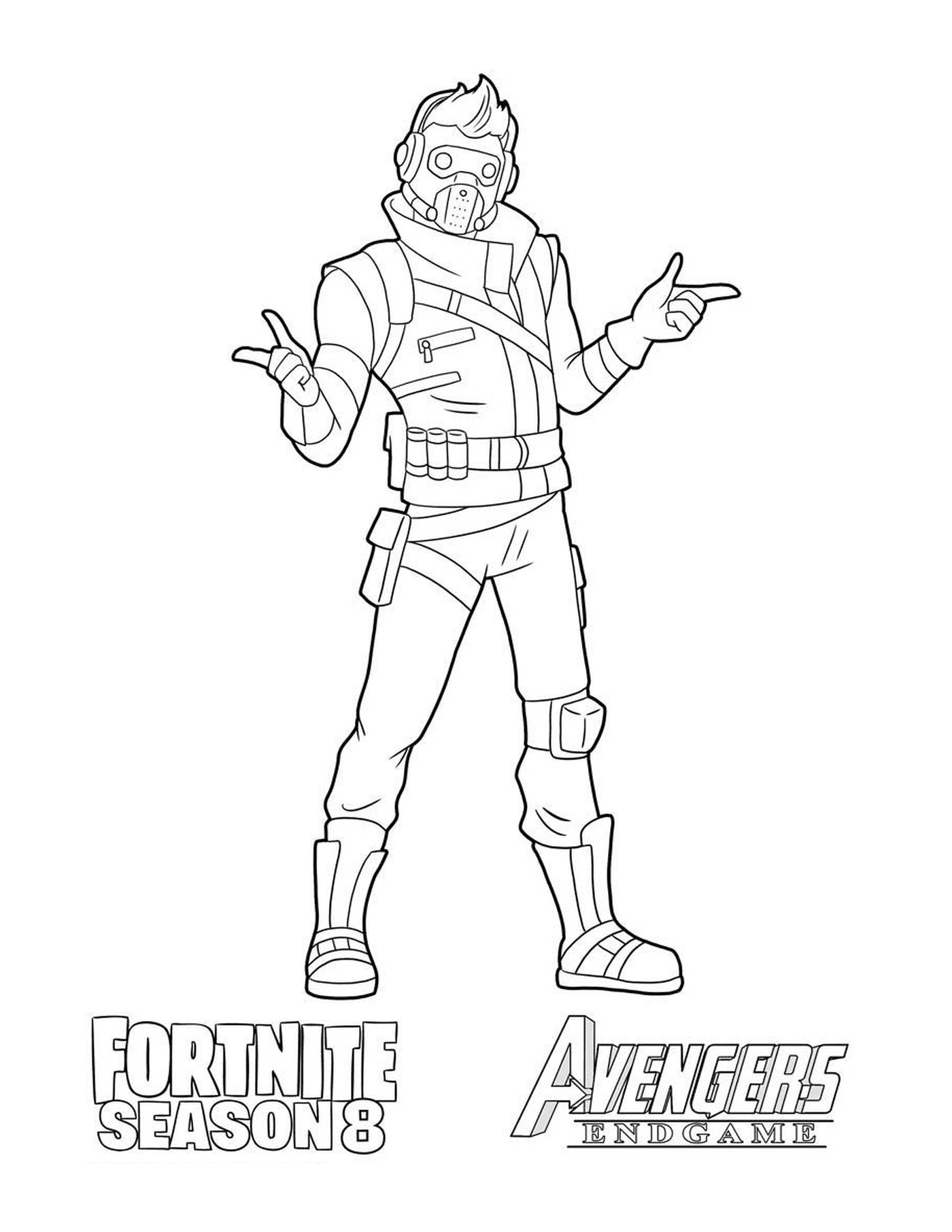 coloriage Starlord Fortnite Avengers Endgame