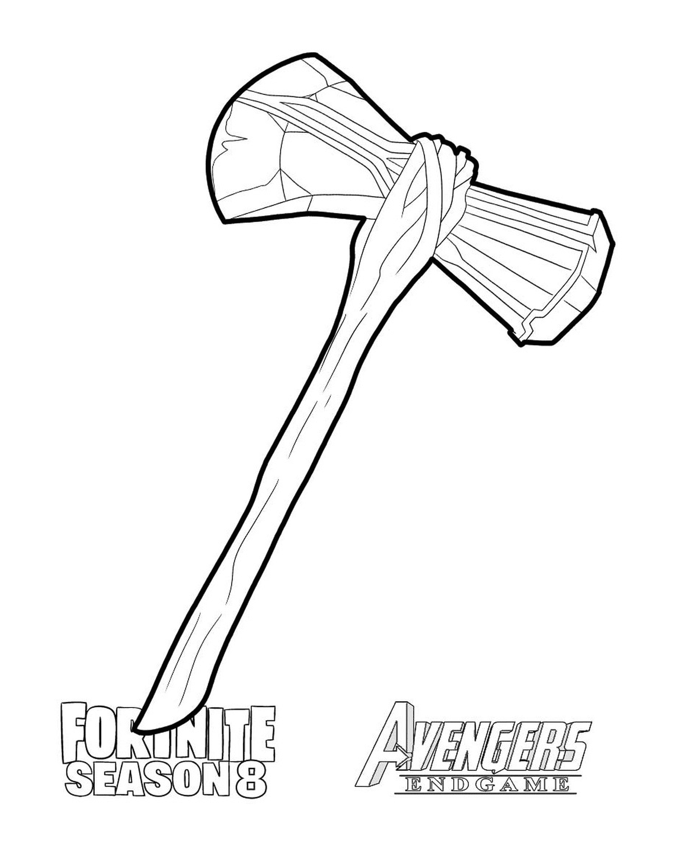 coloriage stormbreaker from Fortnite and Avengers