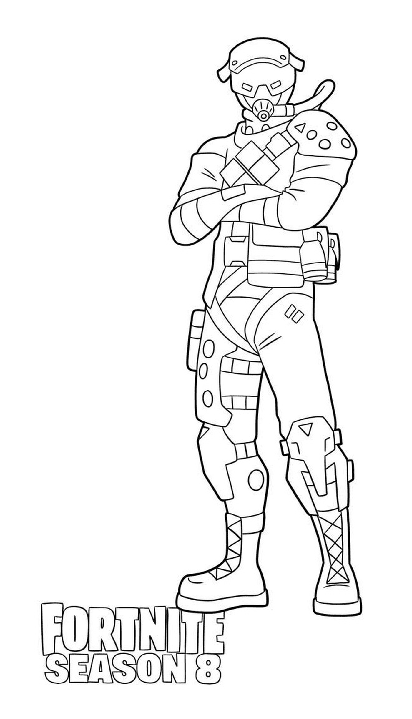 coloriage Supersonic skin from Fortnite Season 8