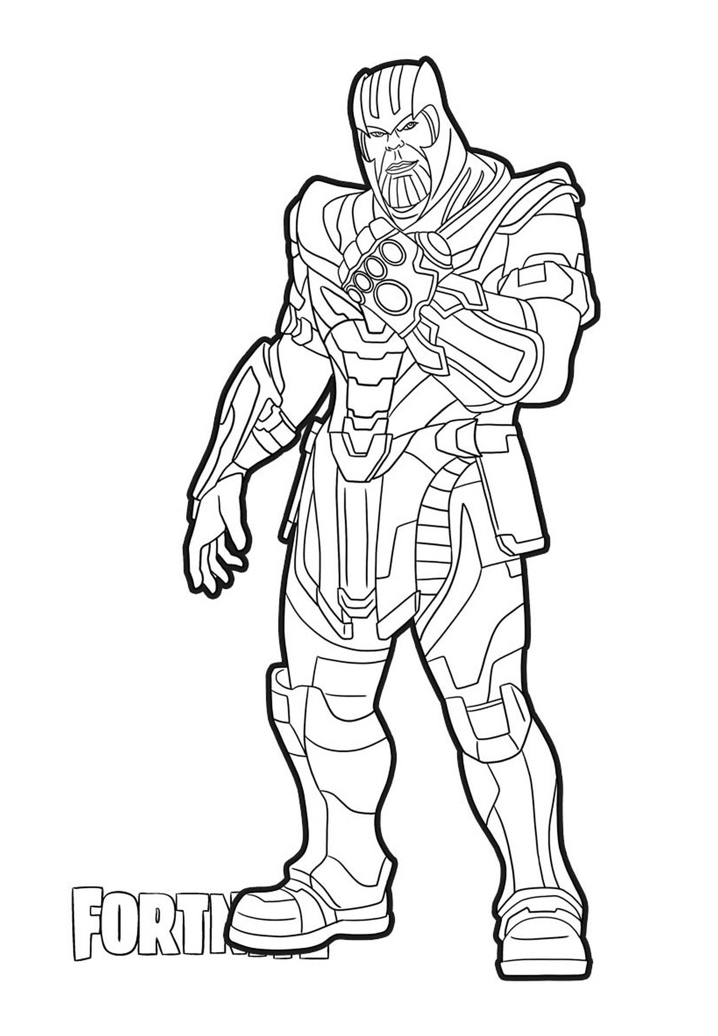coloriage Thanos skin from Fortnite