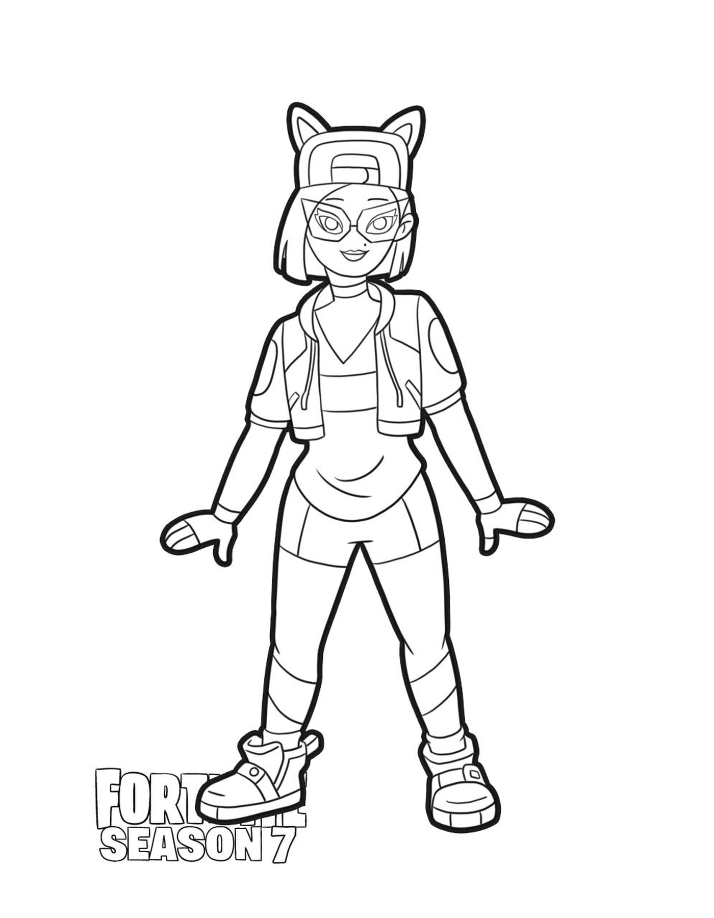 coloriage Lynx level 1 skin from Fortnite