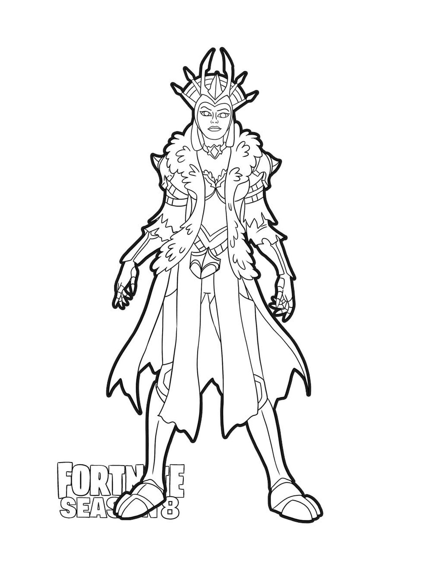 coloriage Ice queen from Fortnite season 8