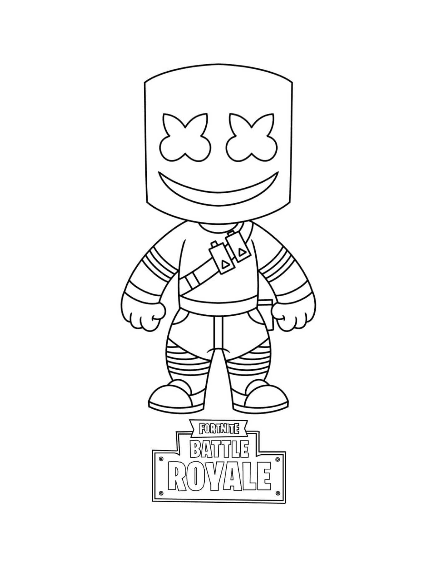 coloriage Marshmello Outfit Battle Royale for 1500 V Bucks