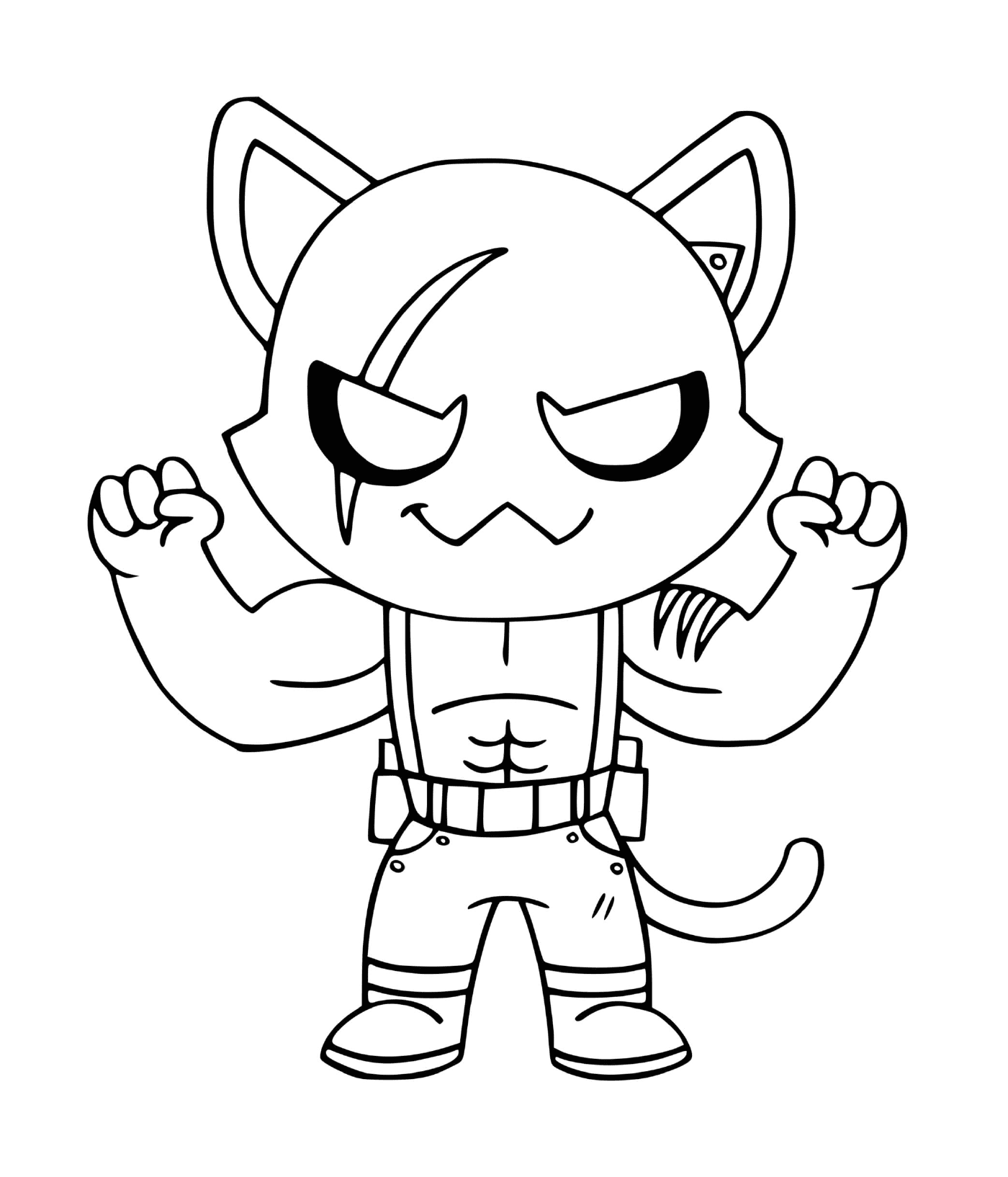 coloriage Shadow Meowscles Fortnite