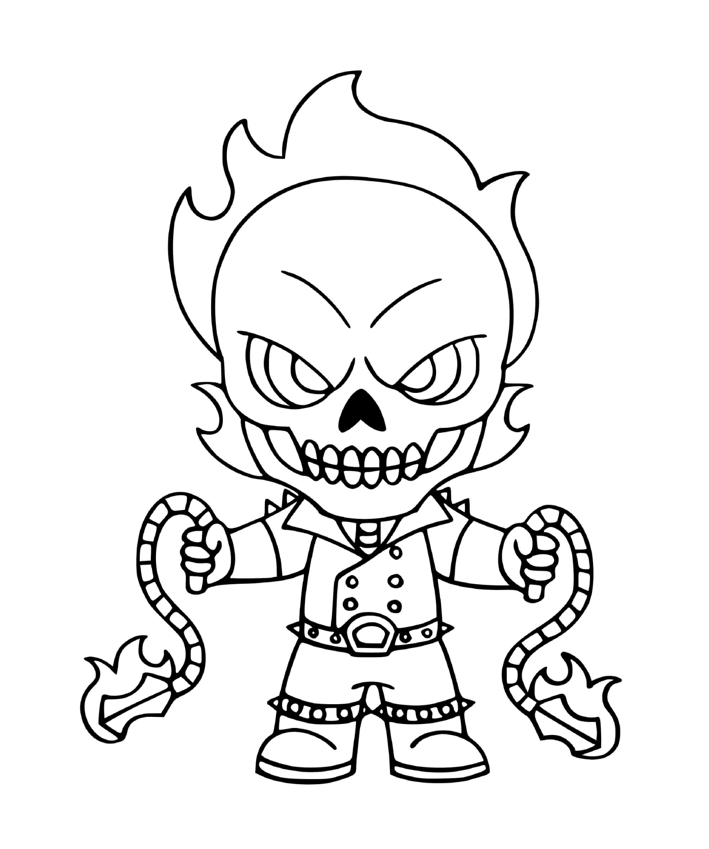 coloriage Ghostrider skin from Fortnite