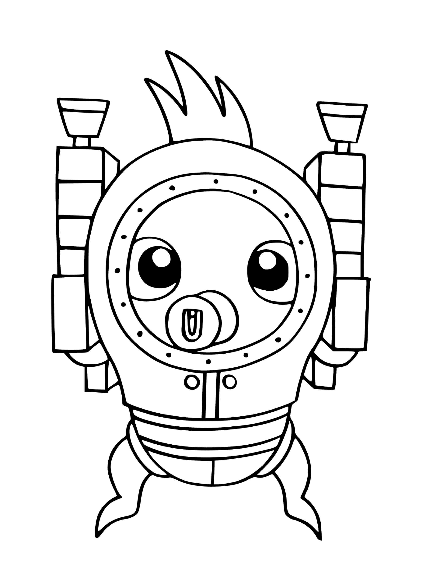 coloriage Dorsal Destroyer from Fortnite Chapter 2