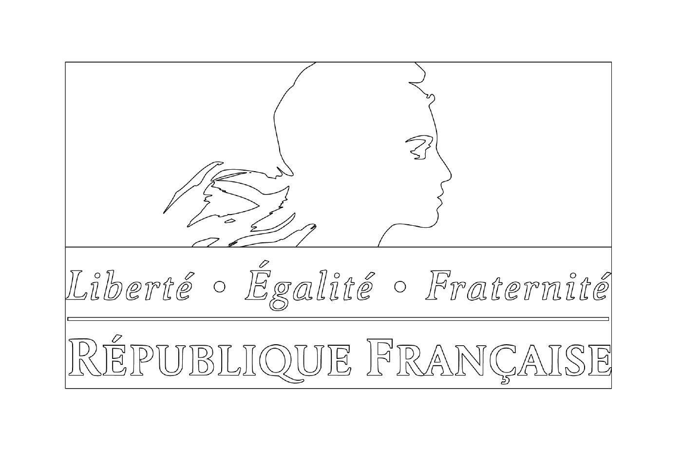 coloriage logo du gouvernement francais