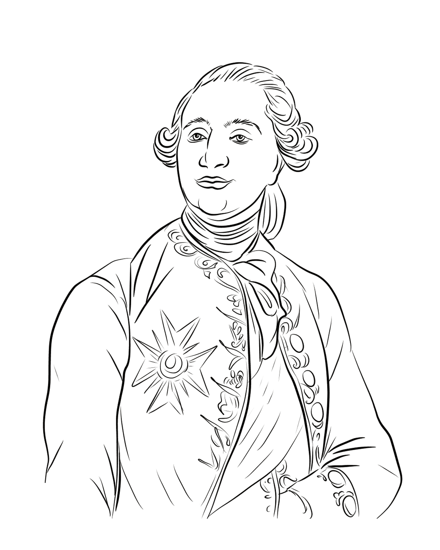 coloriage Roi de France Louis XVI histoire