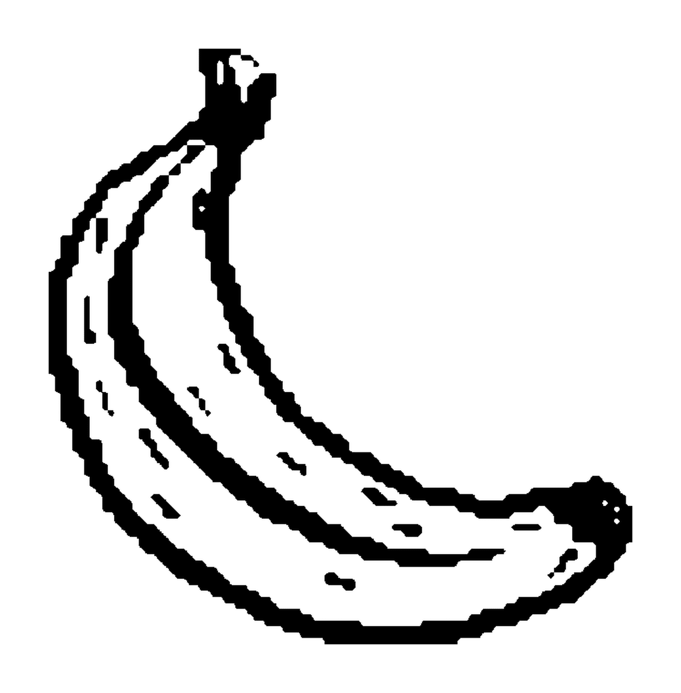 coloriage fruits dessin banane colorier