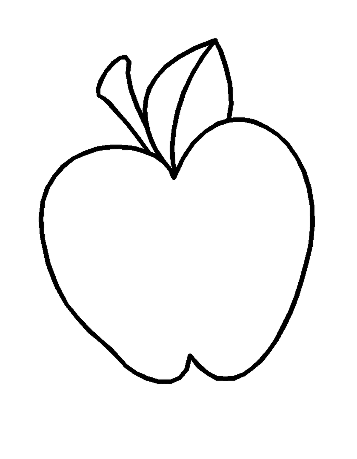 fruits pomme coloriage