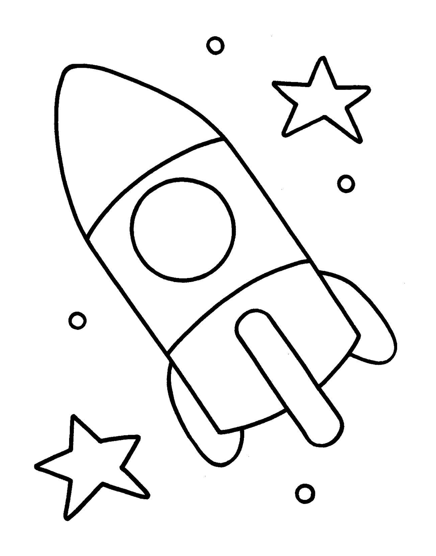 coloriage fusee spatiale maternelle