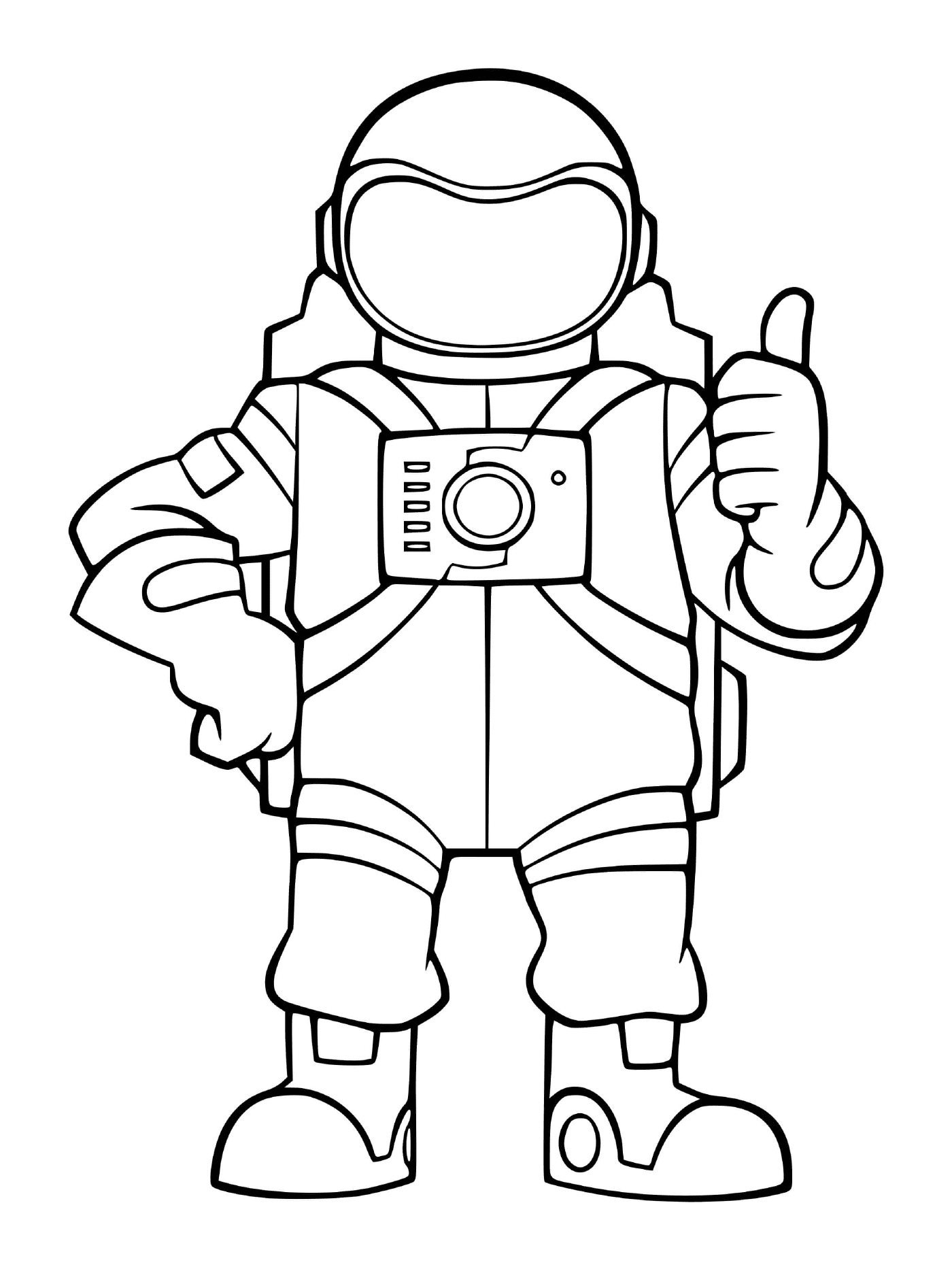 coloriage astronaute dans lespace