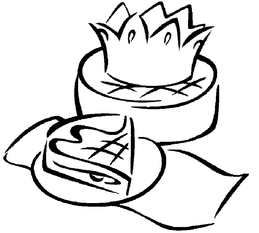 coloriage galette des rois avec sa couronne