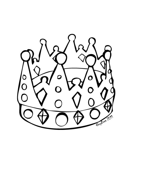 coloriage couronne des rois simple
