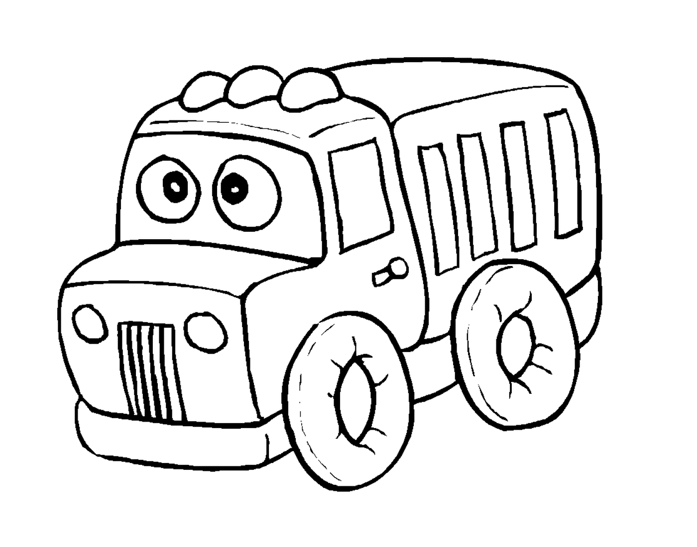 coloriage camion personnage