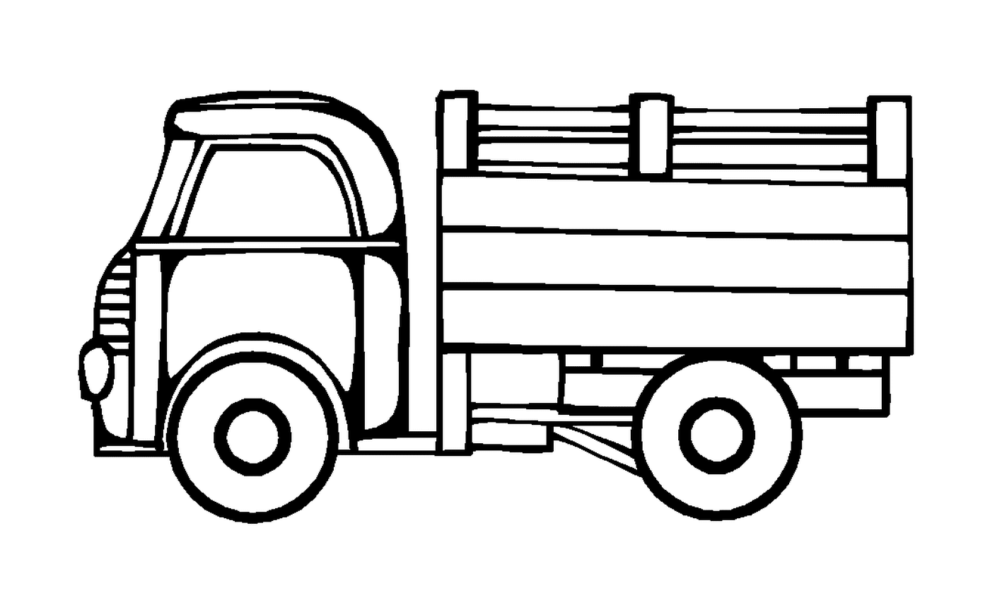 coloriage camion ouvert