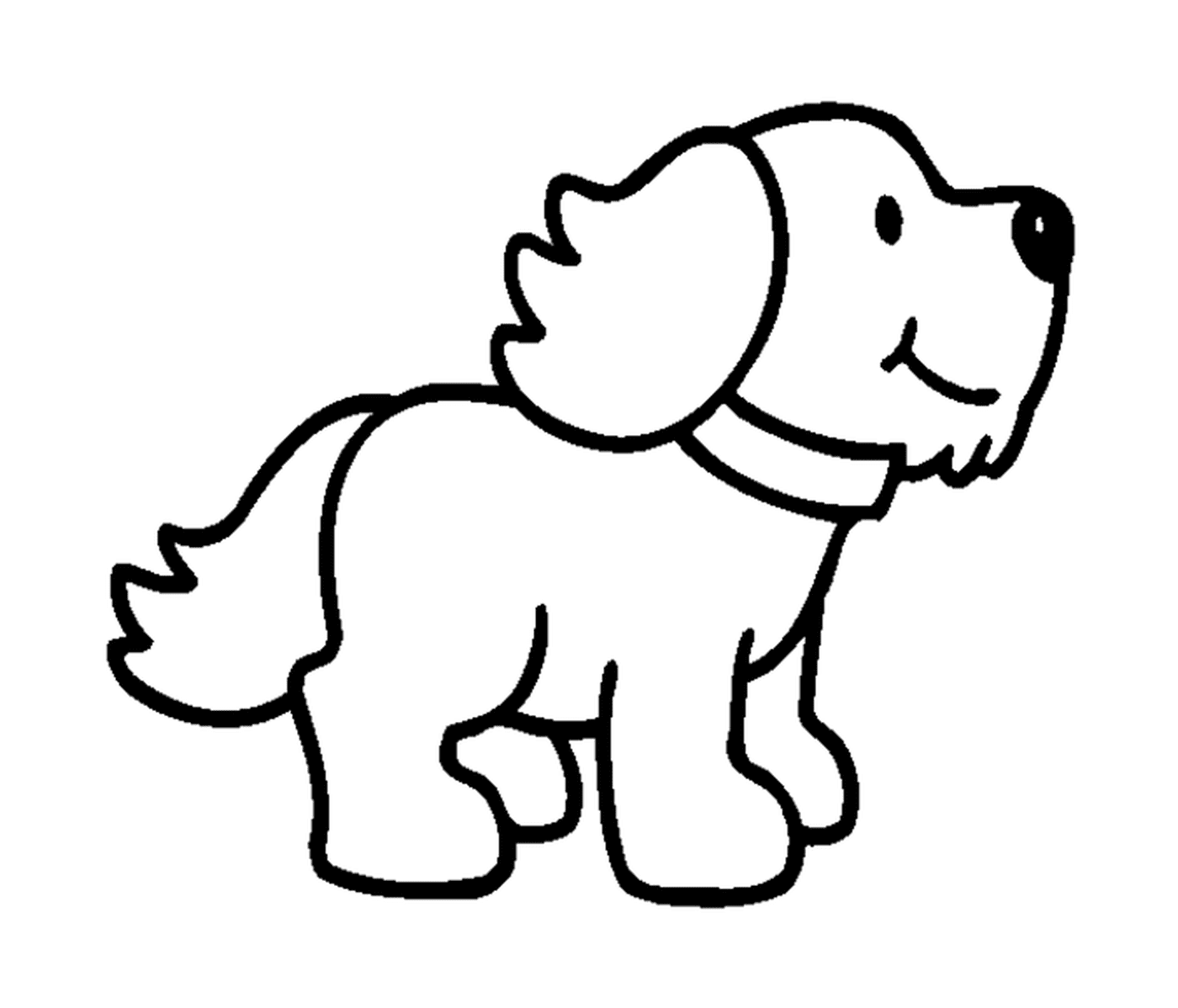 coloriage chien simple maternelle