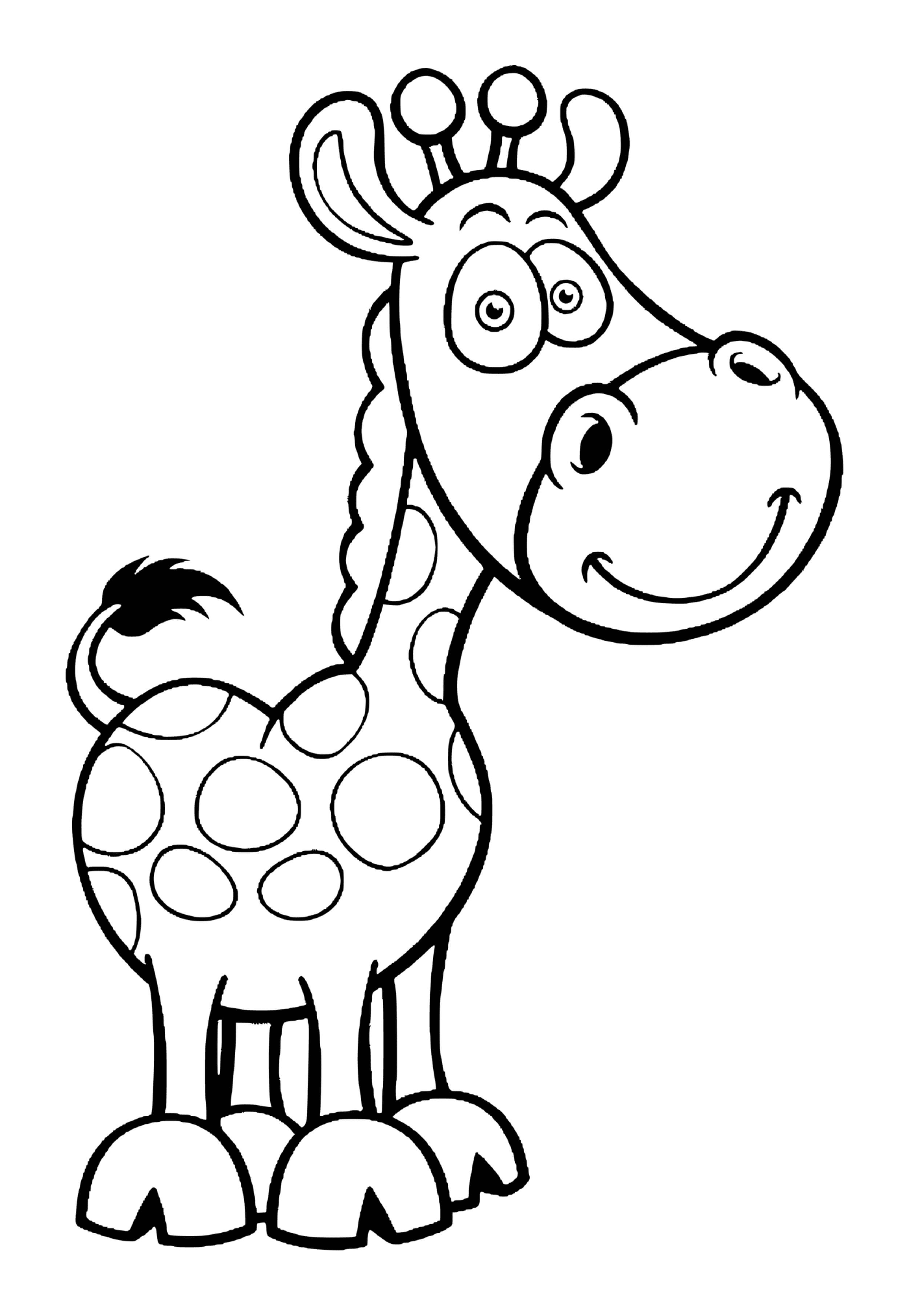 coloriage animaux girafe pour petit