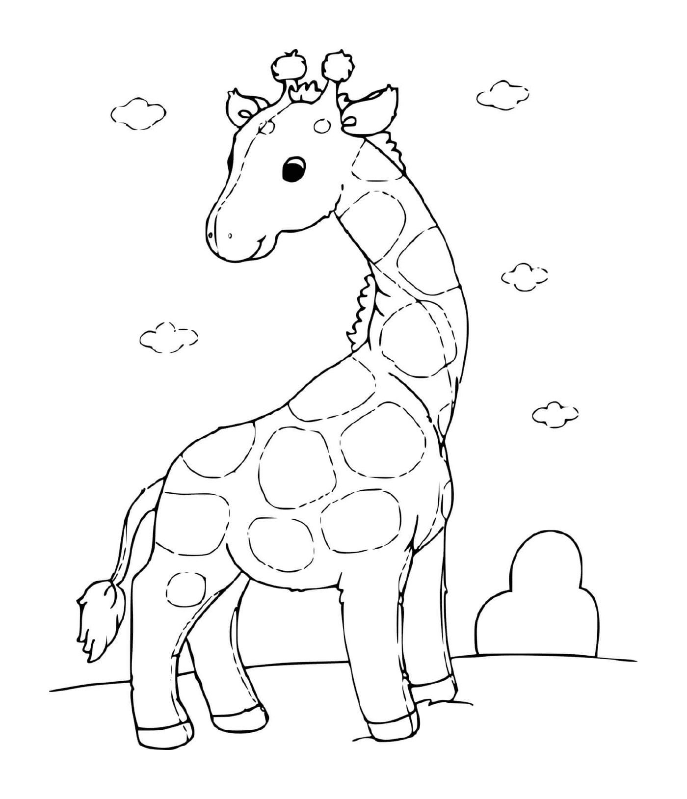 coloriage girafon