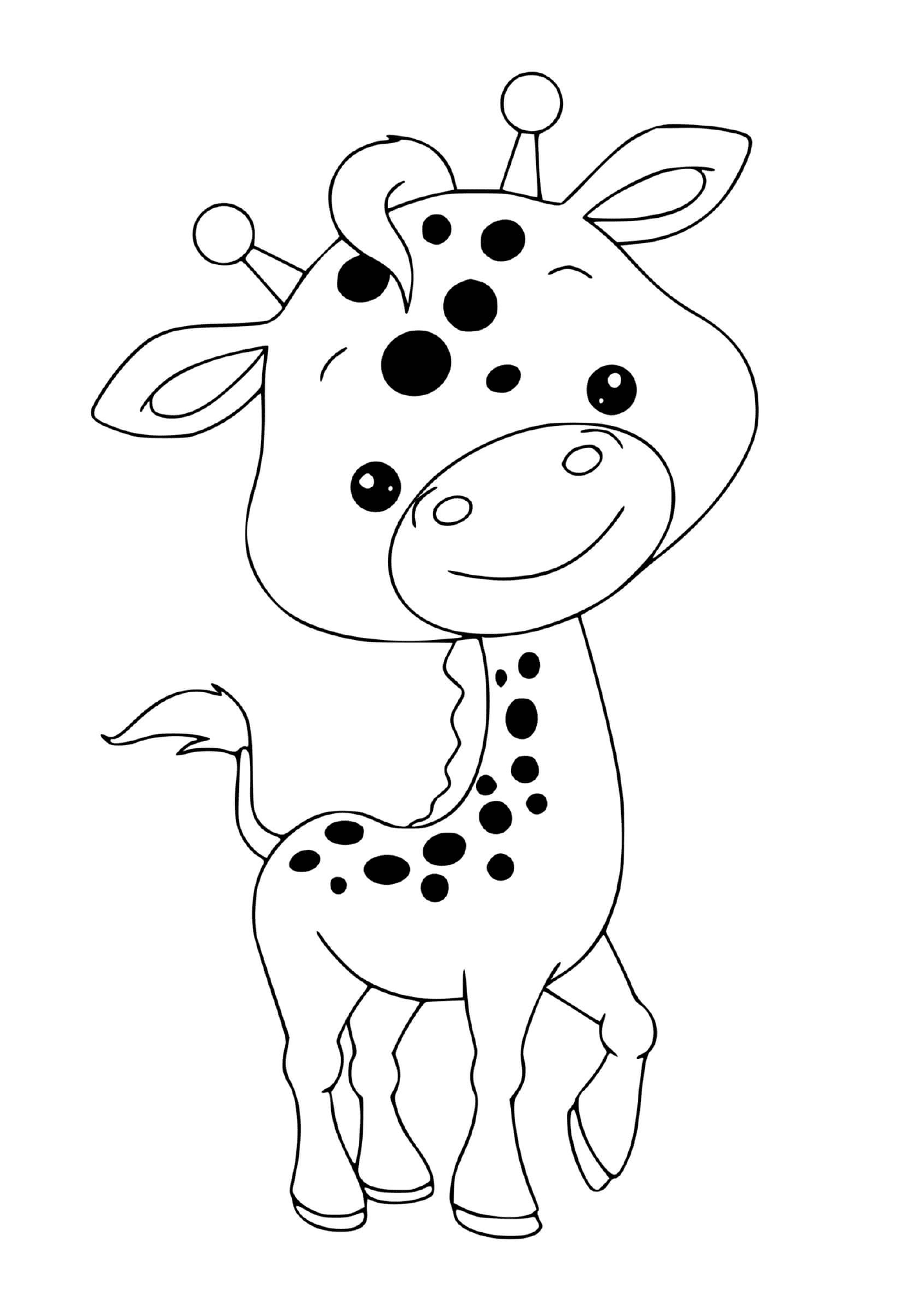 coloriage bebe girafe maternelle