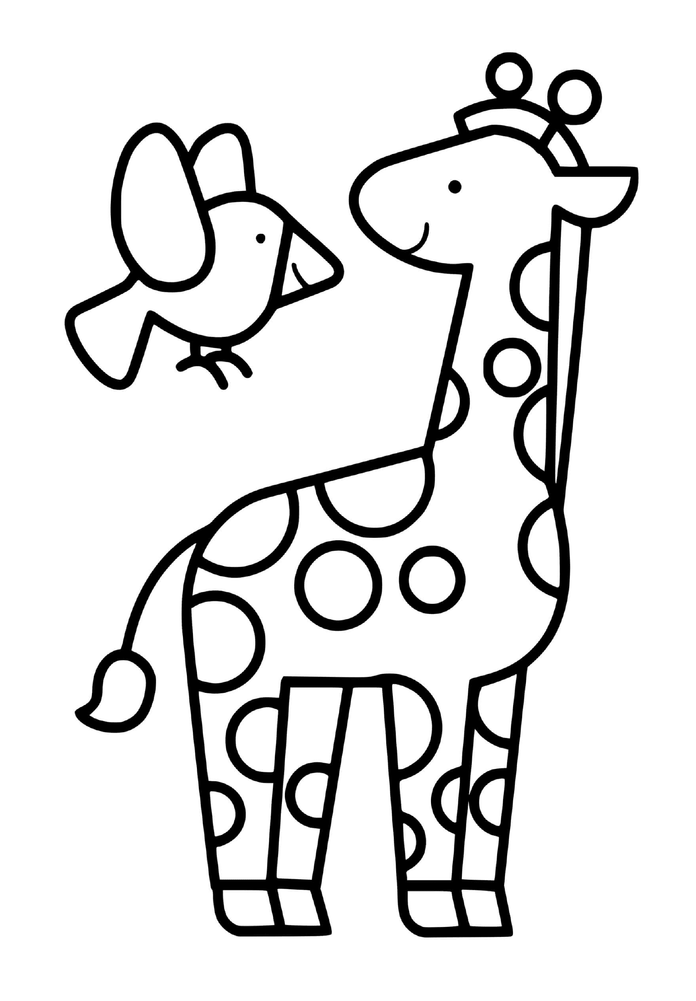 coloriage girafe maternelle facile