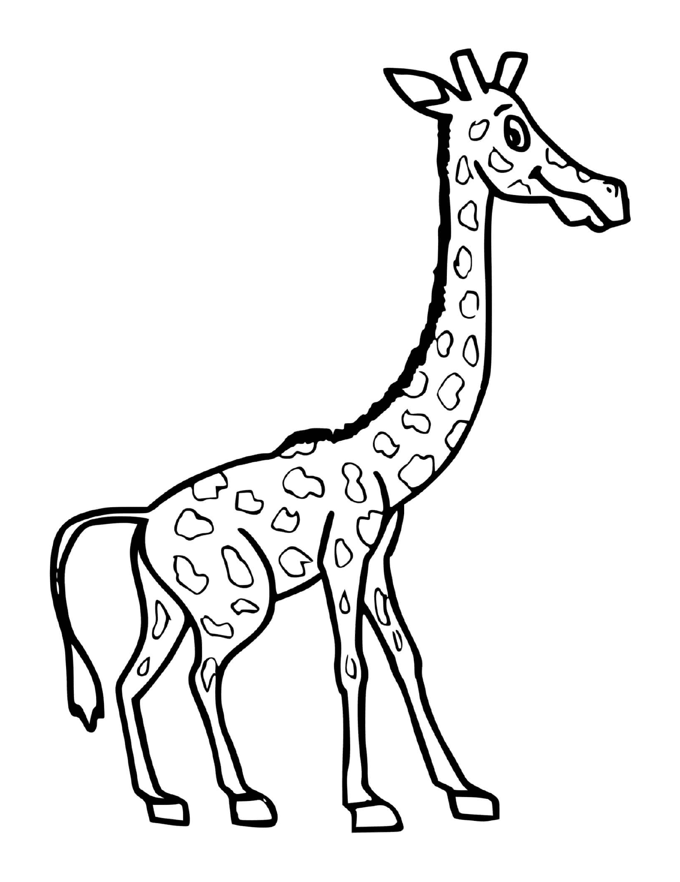 coloriage une grande girafe