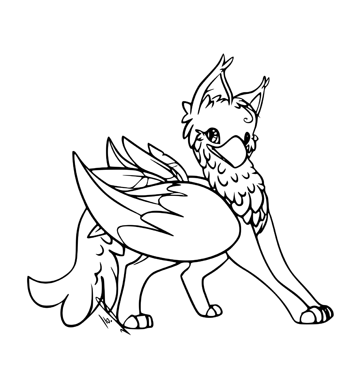 coloriage cute gryphon hd by jaclynonacloudlines
