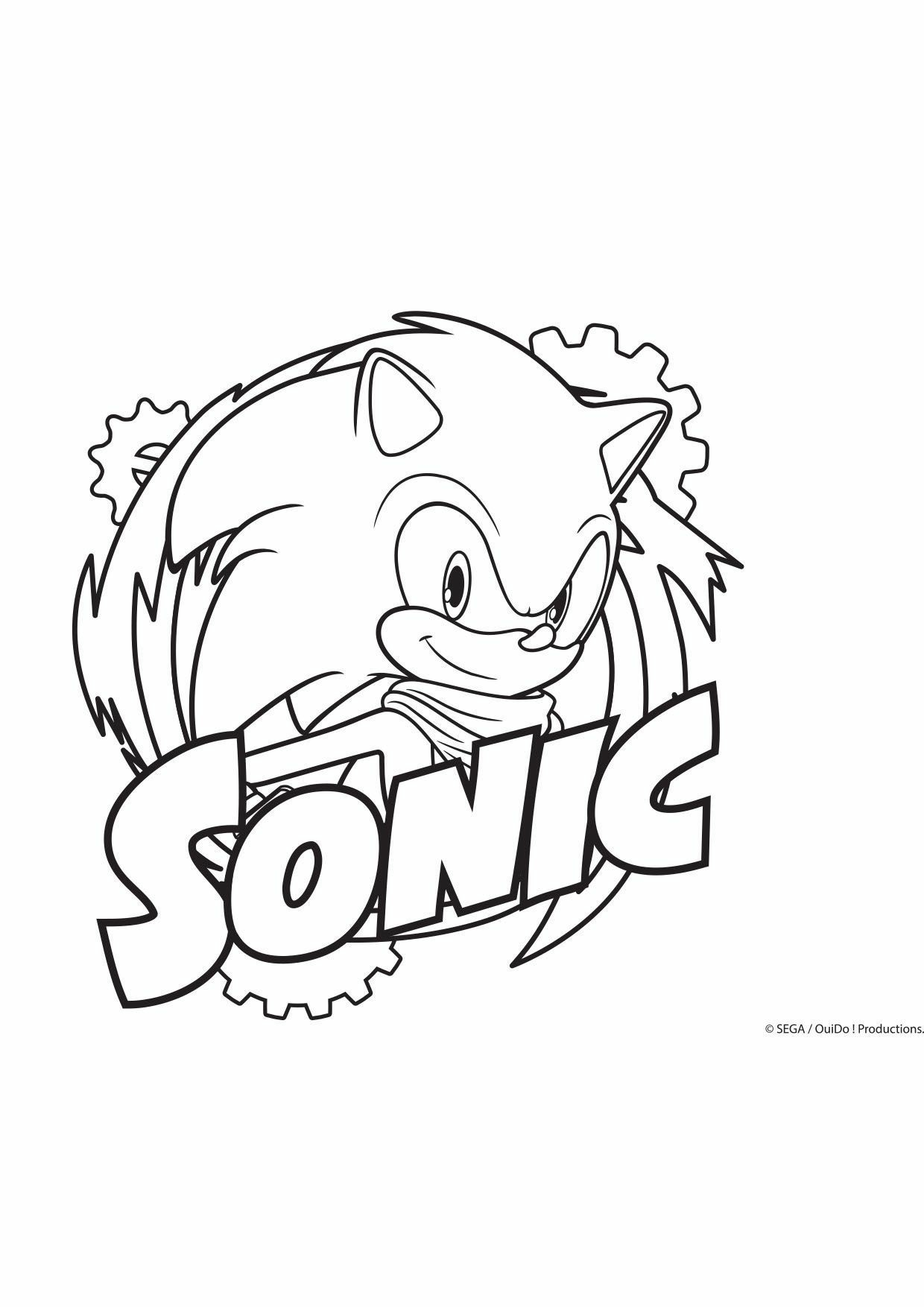 coloriage Sonic fun