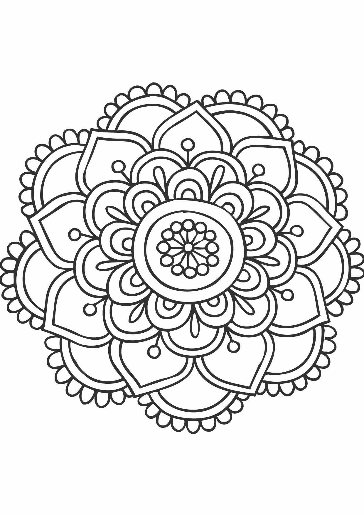 coloriage Gulli Mandala fleur 11