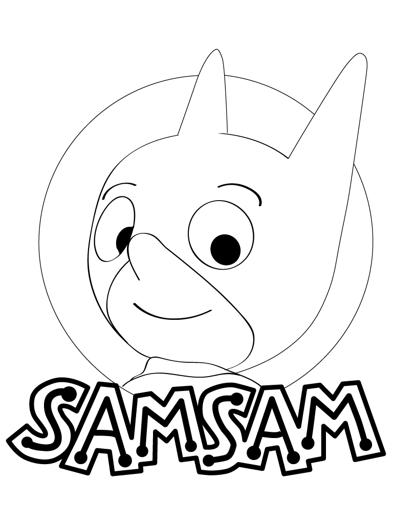 coloriage SamSam Heros de Gulli