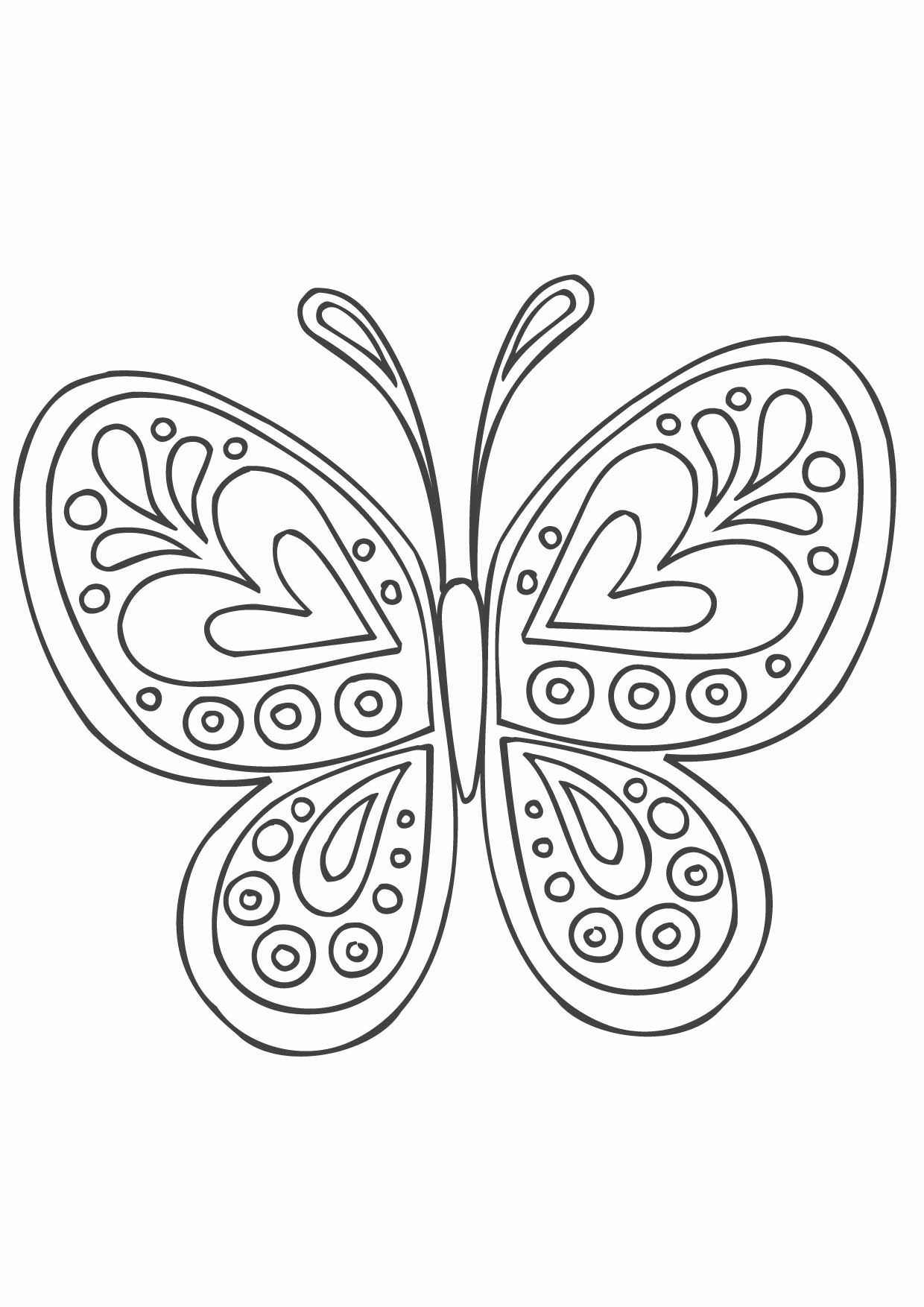 coloriage Mandala papillon