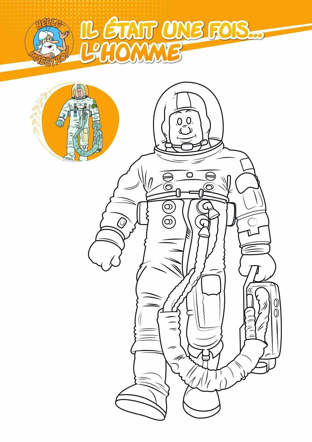 coloriage Jeune pilote de la police spatiale