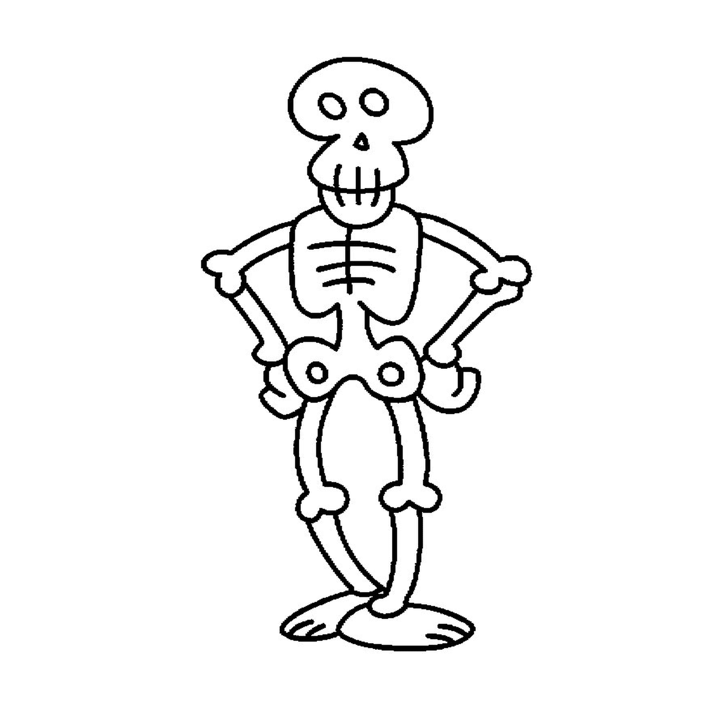 coloriage squelette halloween pour petit