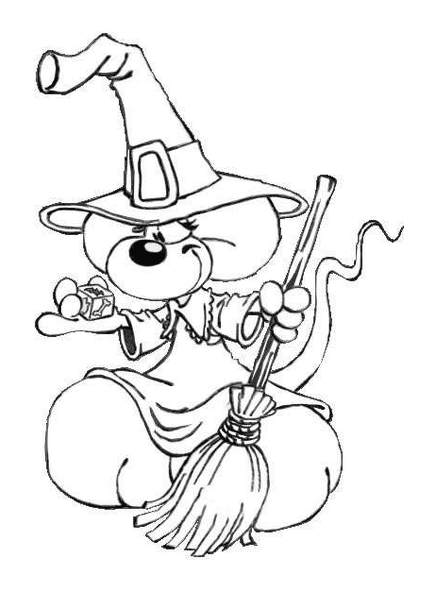coloriage halloween diddl