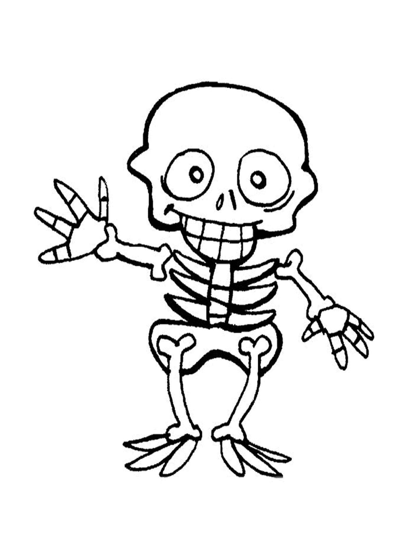 coloriage squelette enfant halloween