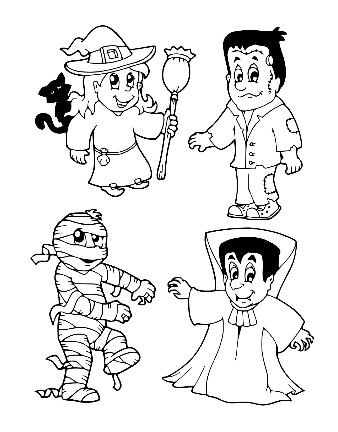 coloriage personnages halloween