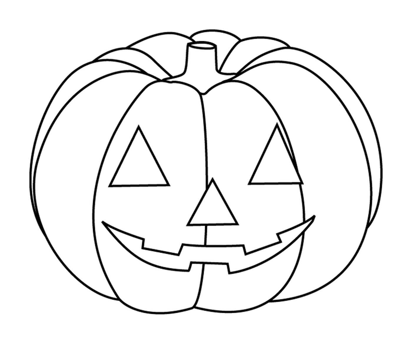 coloriage Citrouille Halloween Facile Simple Enfant