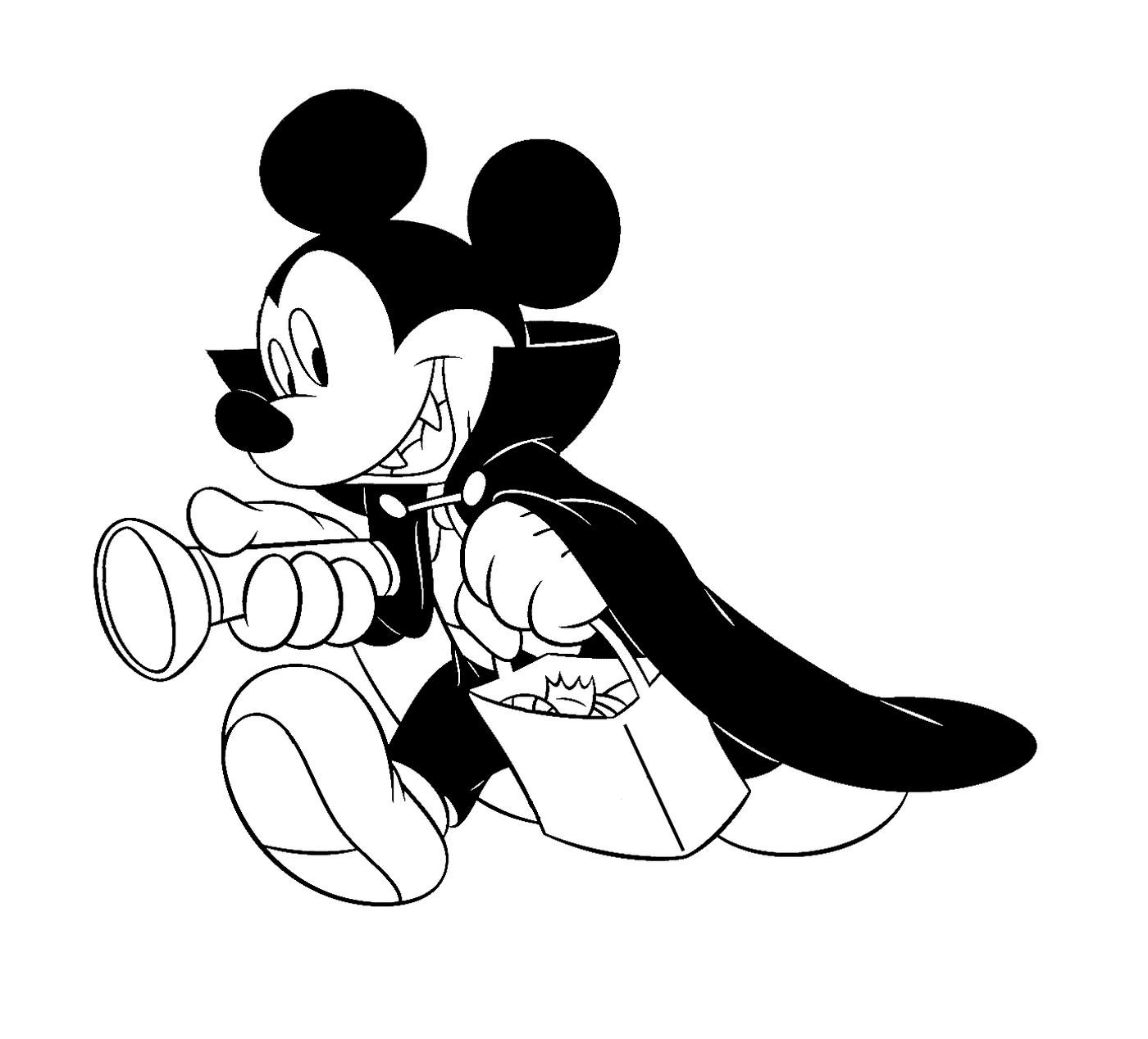 coloriage halloween mickey mouse disney
