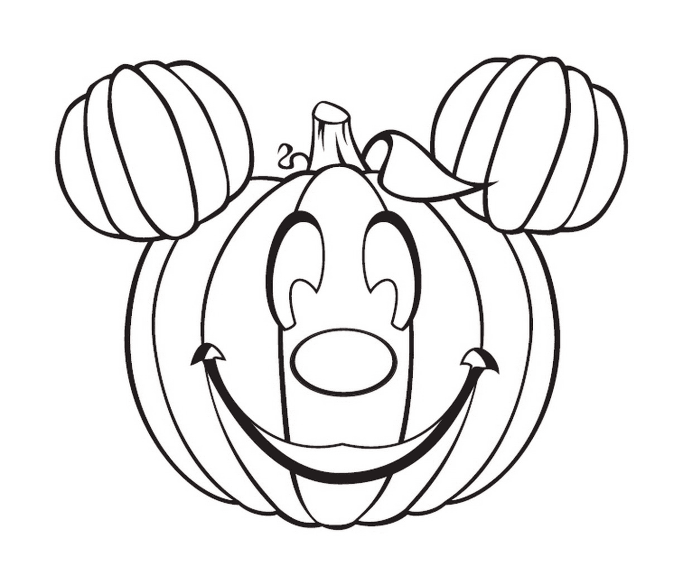 coloriage disney mickey mouse citrouille halloween
