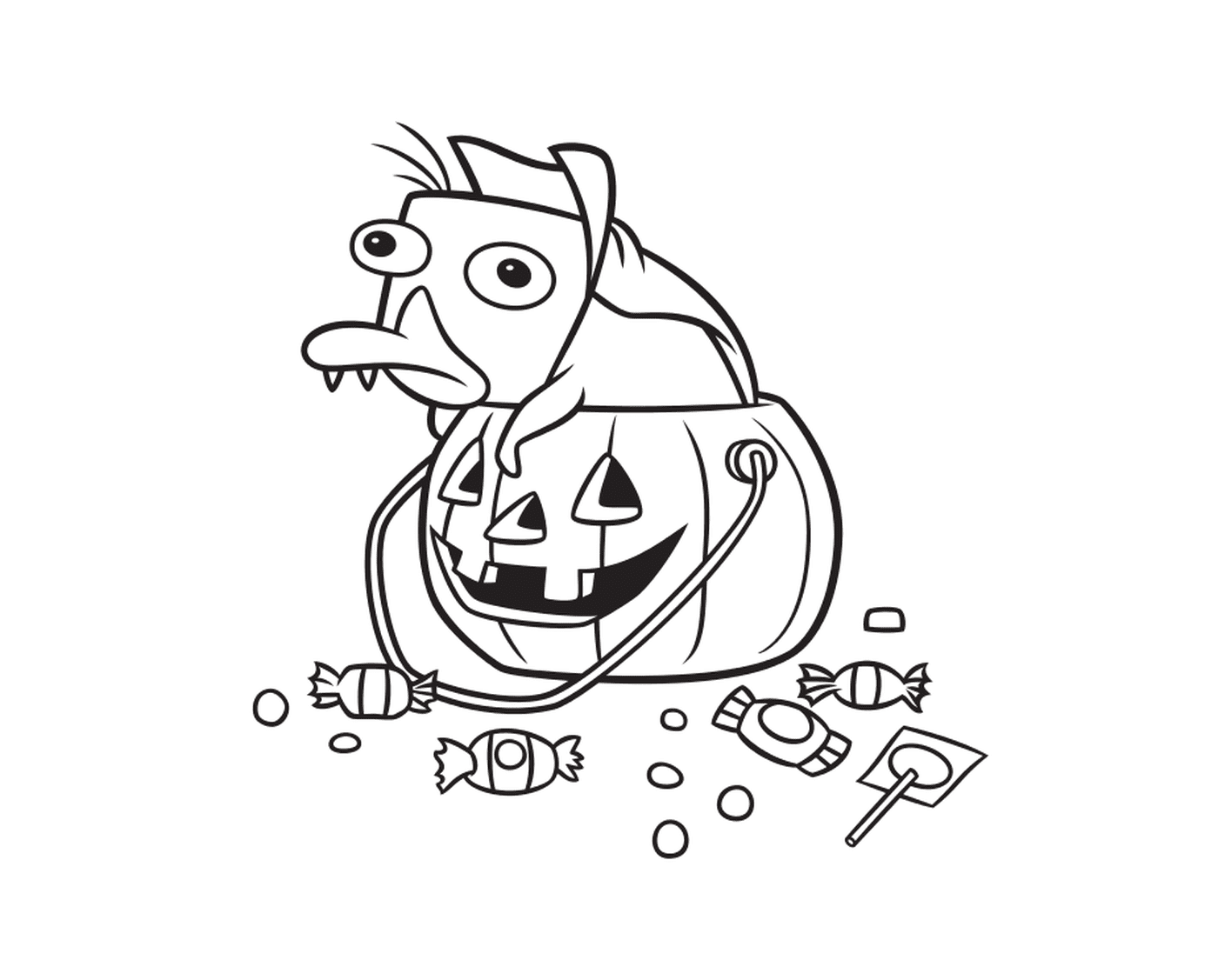 coloriage perry halloween