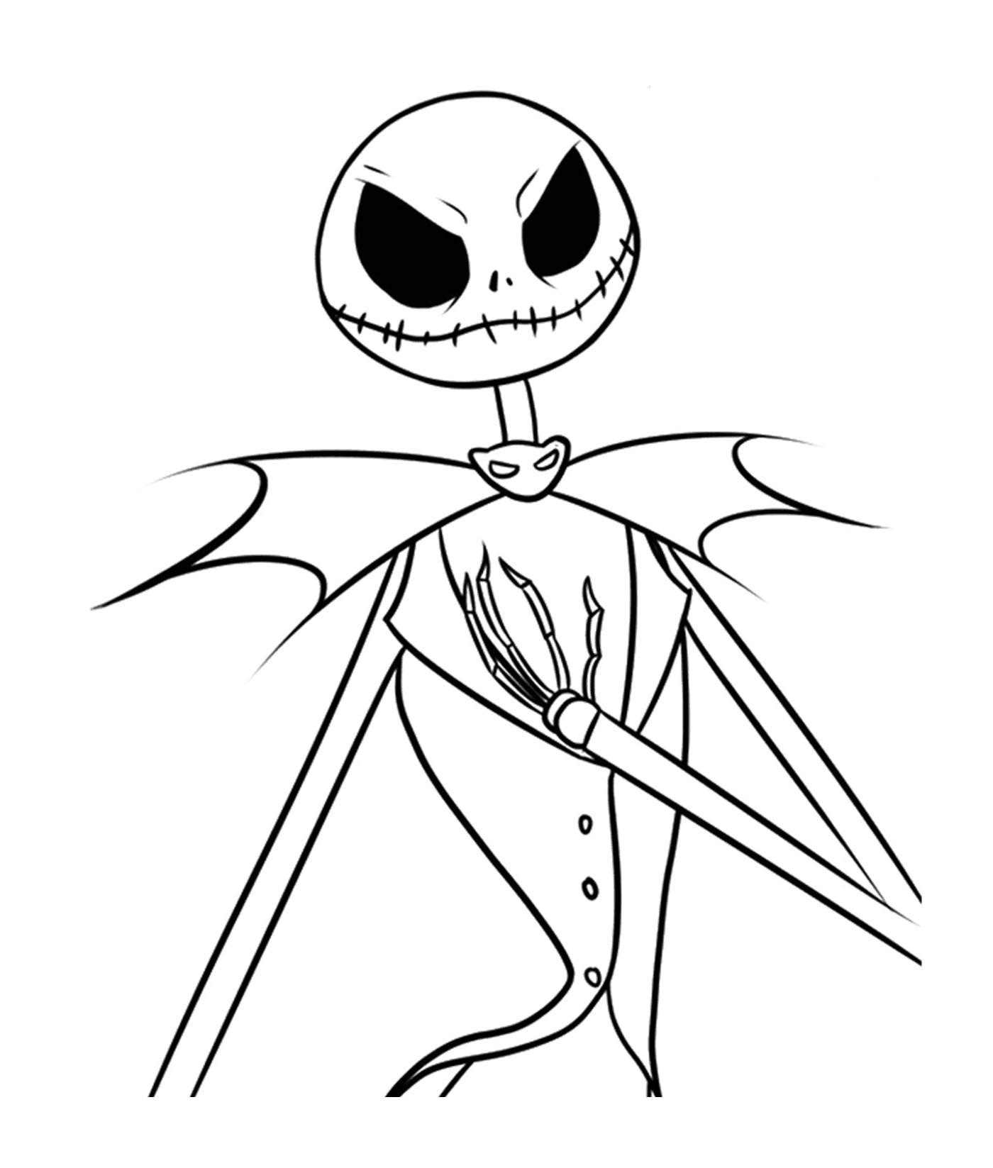 coloriage the nightmare before christmas jack and sally