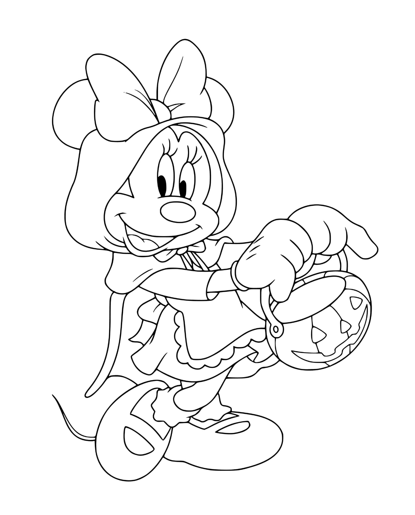 coloriage mickey mouse le petit chaperon rouge