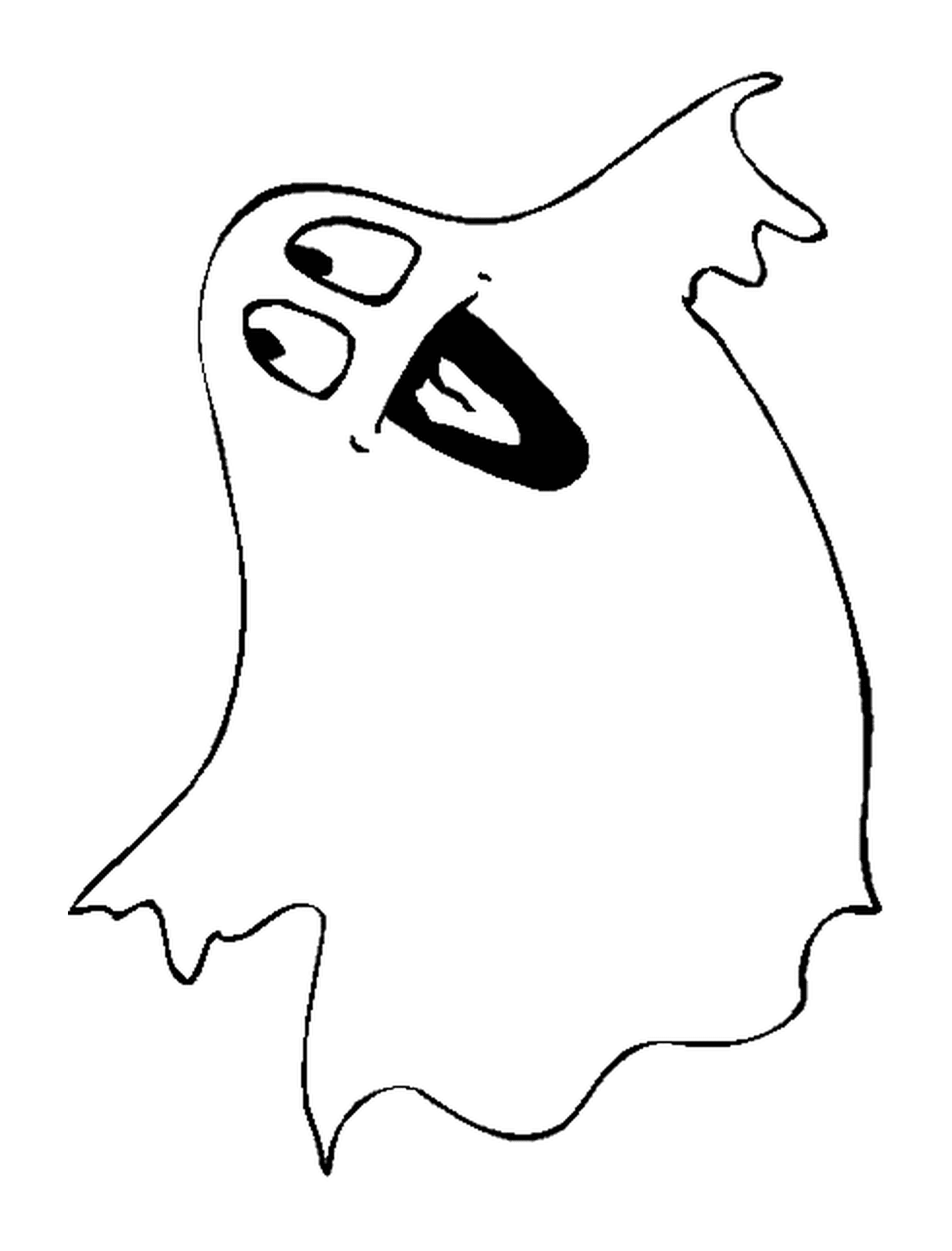coloriage dessin de fantome d Halloween