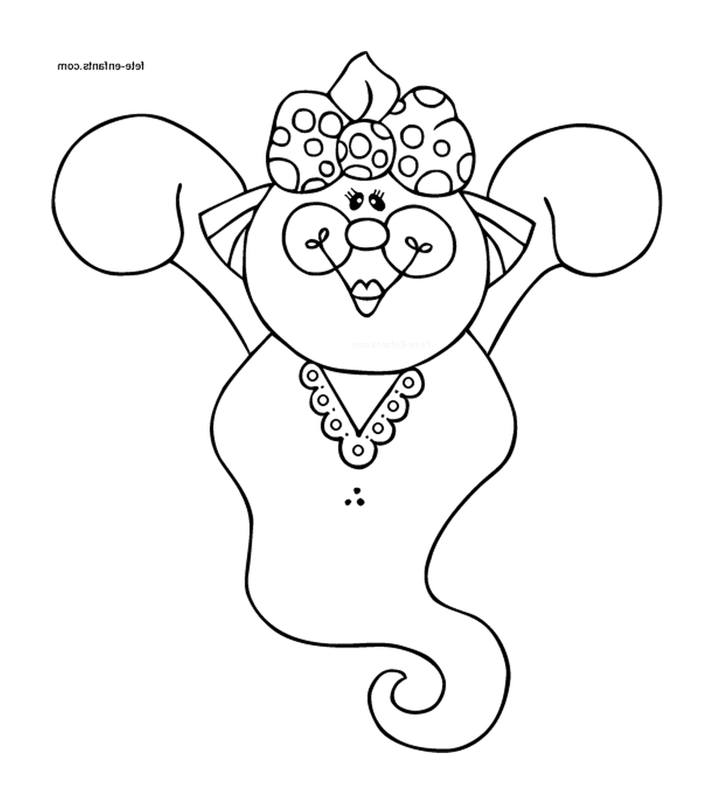 coloriage fantome fille halloween